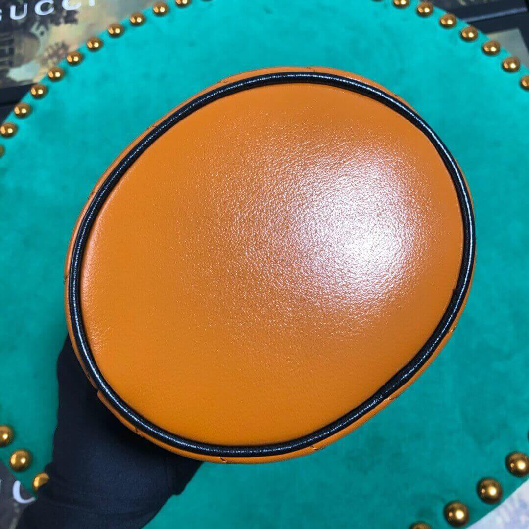 Gucci GG Marmont Mini Bucket Bag 575163 Cognac