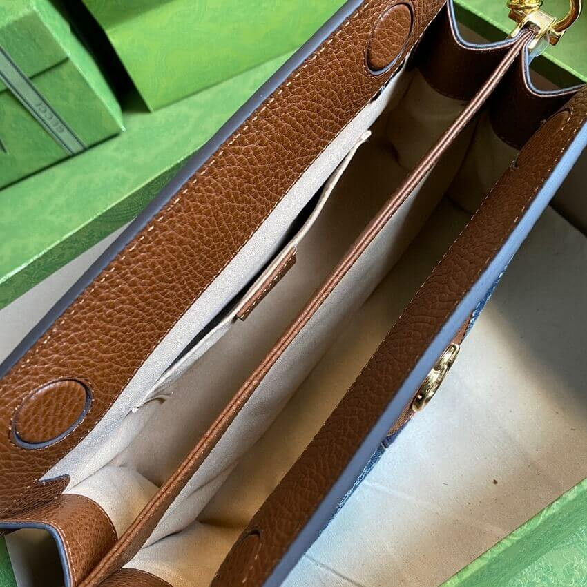 Gucci Ophidia GG Small Shoulder Bag 503877 in Blue Demin