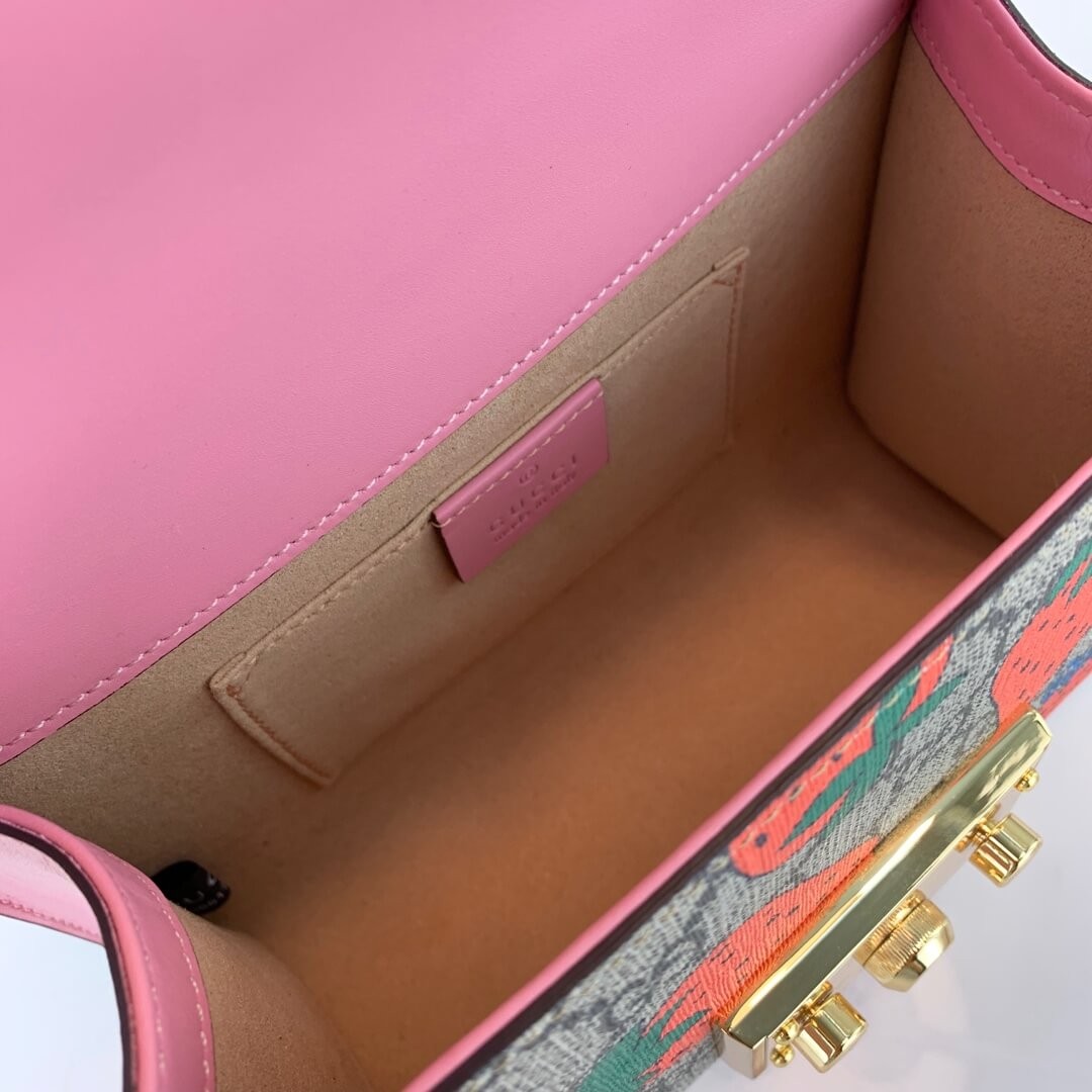 Gucci Padlock GG Strawberry Small Shoulder Bag 409487