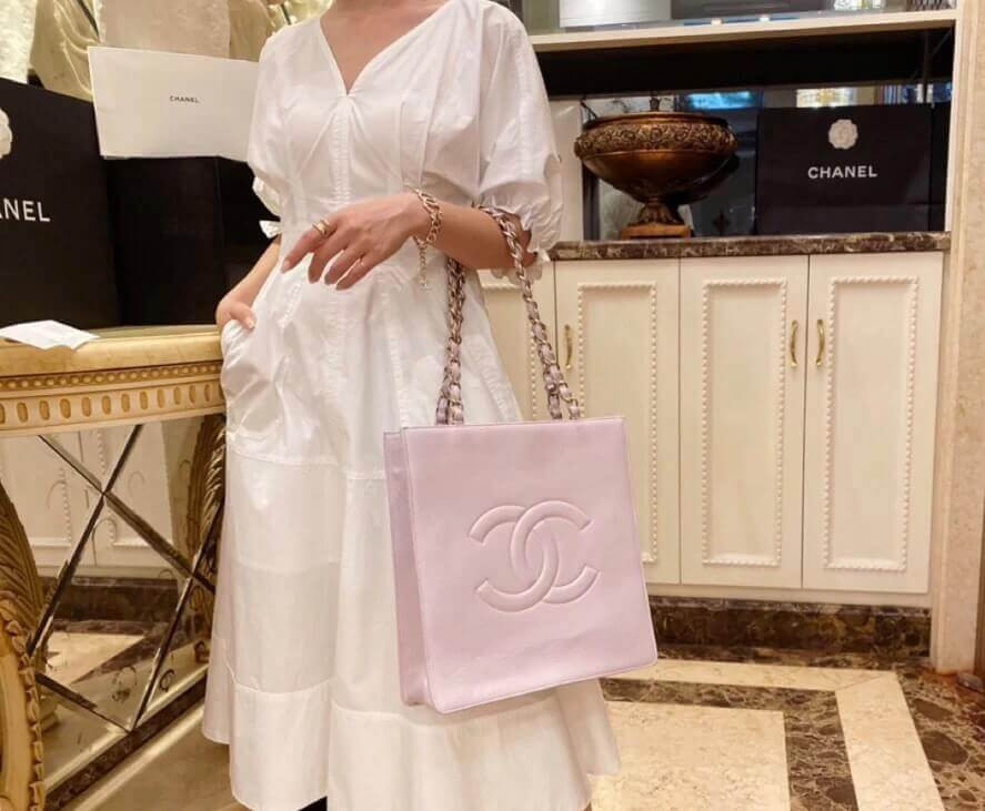 Chanel Shiny Aged Calfskin Shopping Bag AS1945