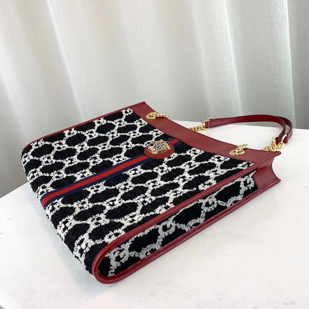 Gucci Rajah GG Tweed Large Tote 537219