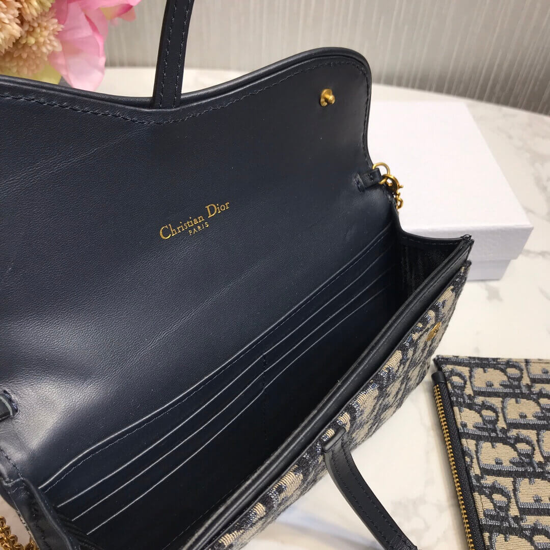 Christian Dior Saddle Long Wallet On Chain S5614