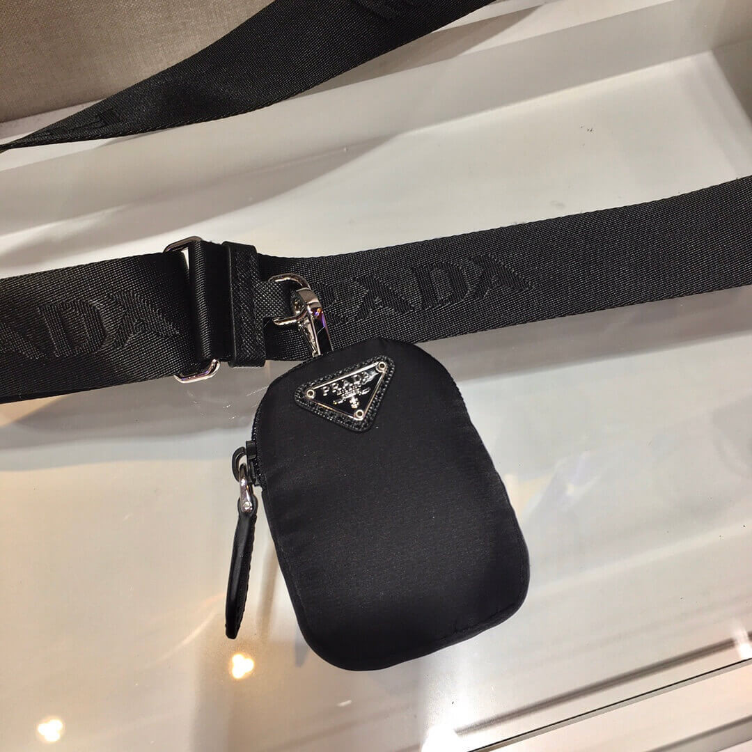 Prada Nylon and Saffiano Leather Camera Bag 1BH017