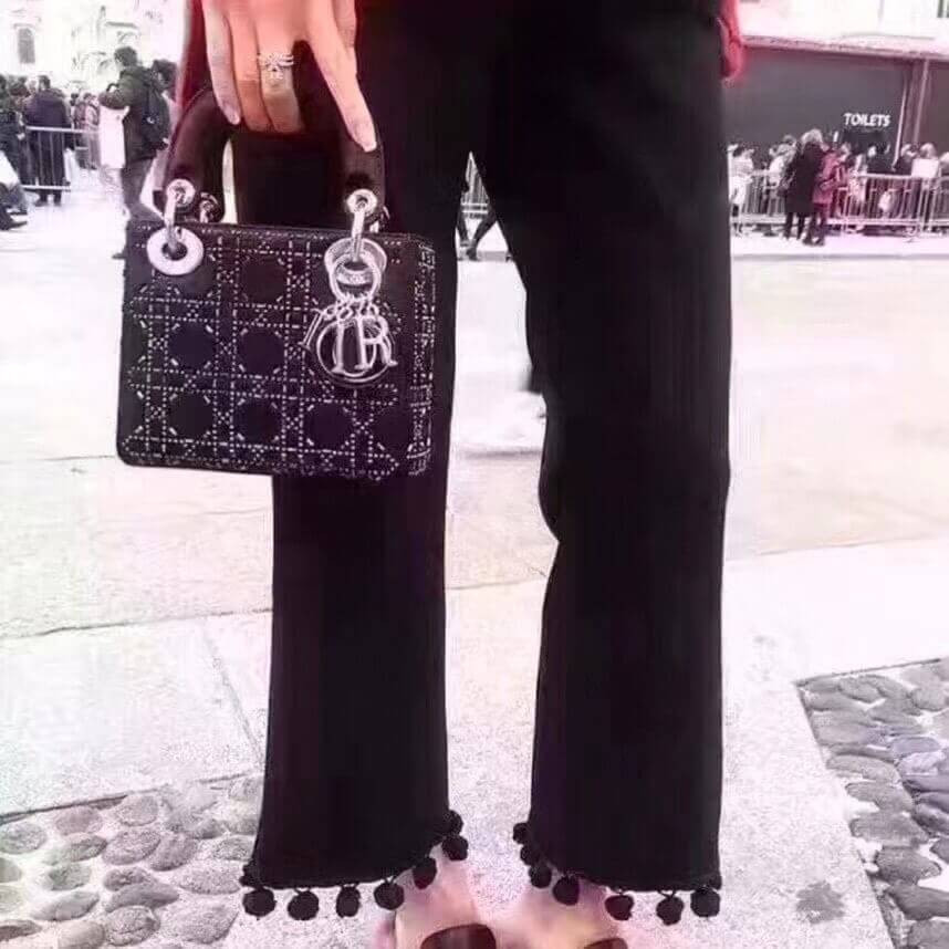 Christian Dior Rhinestones Mini Lady Dior Bag M0500