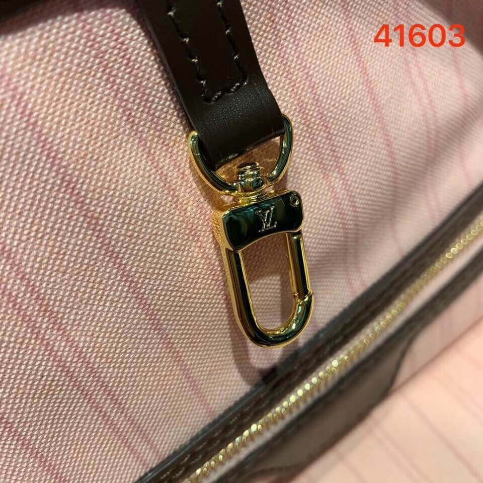 Louis Vuitton Damier Ebene Canvas Neverfull MM N41603 Pink