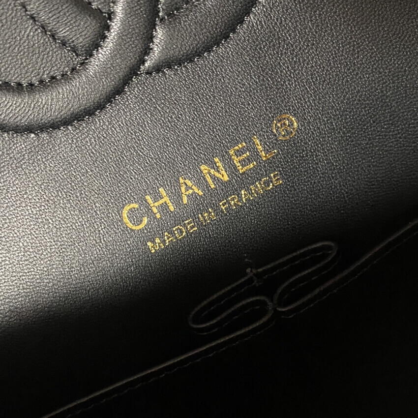 Chanel  Classic Flap Bag in Black Tweed 1112