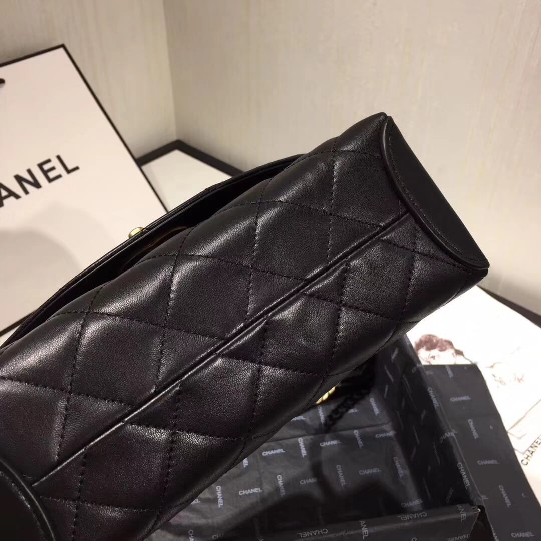 Chanel Flap Bag With Top Handle AS1174