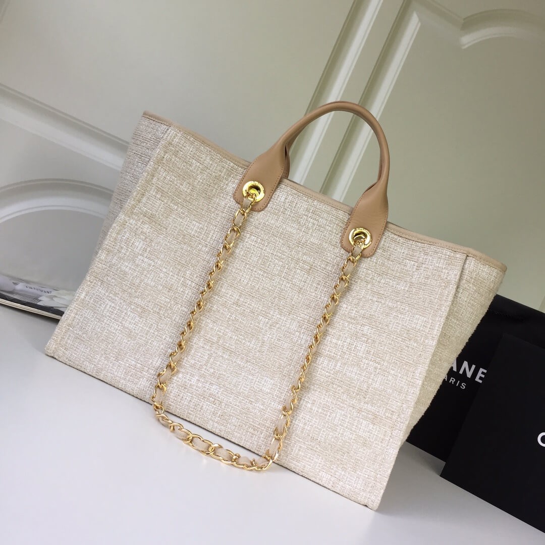 Chanel Mixed Fibers Shopping Bag A66942