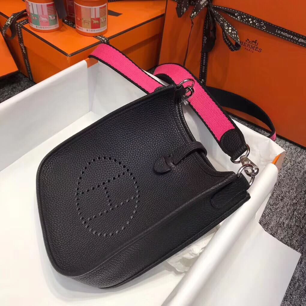 Hermes Mini Evelyne Bag in Togo Leather 17cm