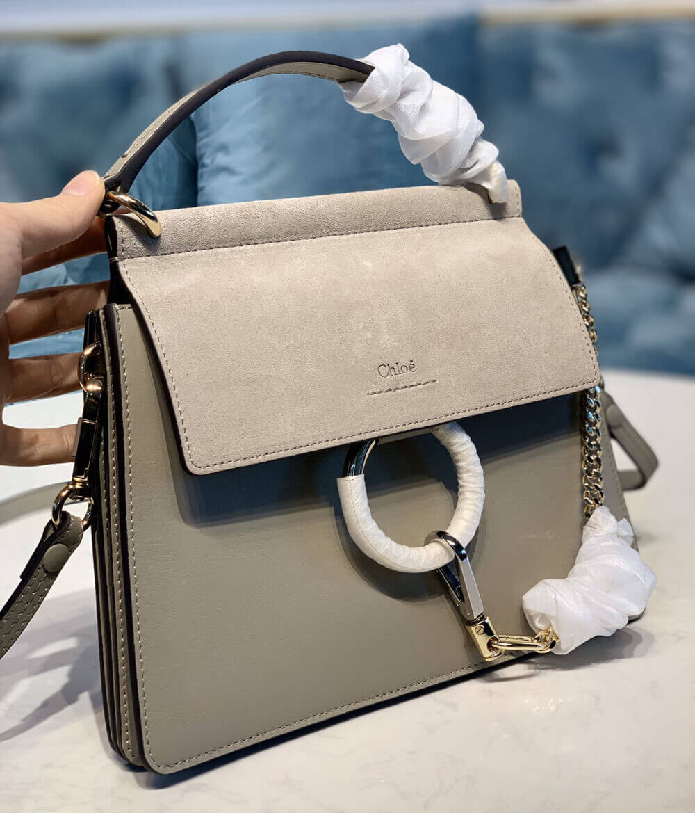 Chloe Faye Small Bag in Smooth & Suede Calfskin S203