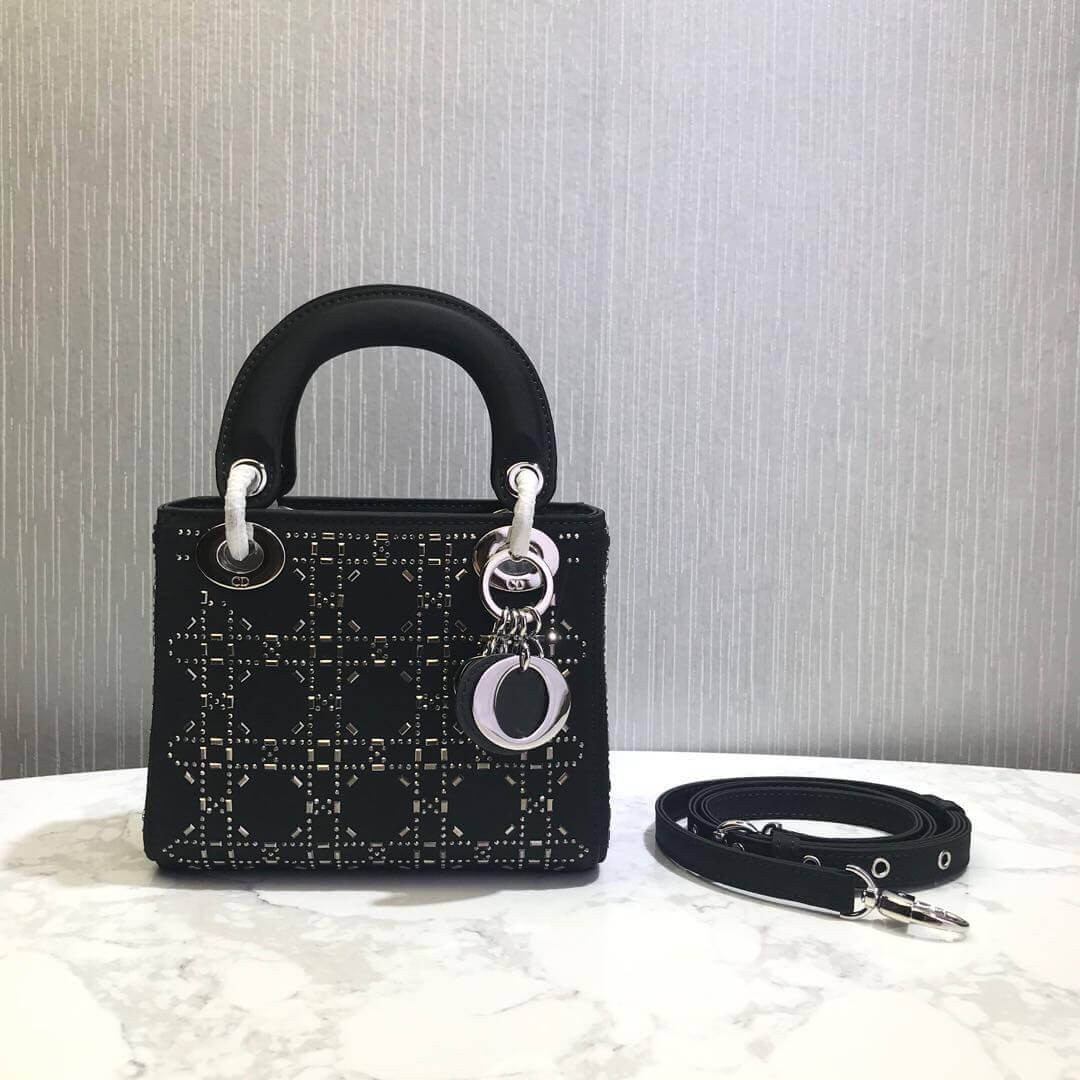 Christian Dior Rhinestones Mini Lady Dior Bag M0500