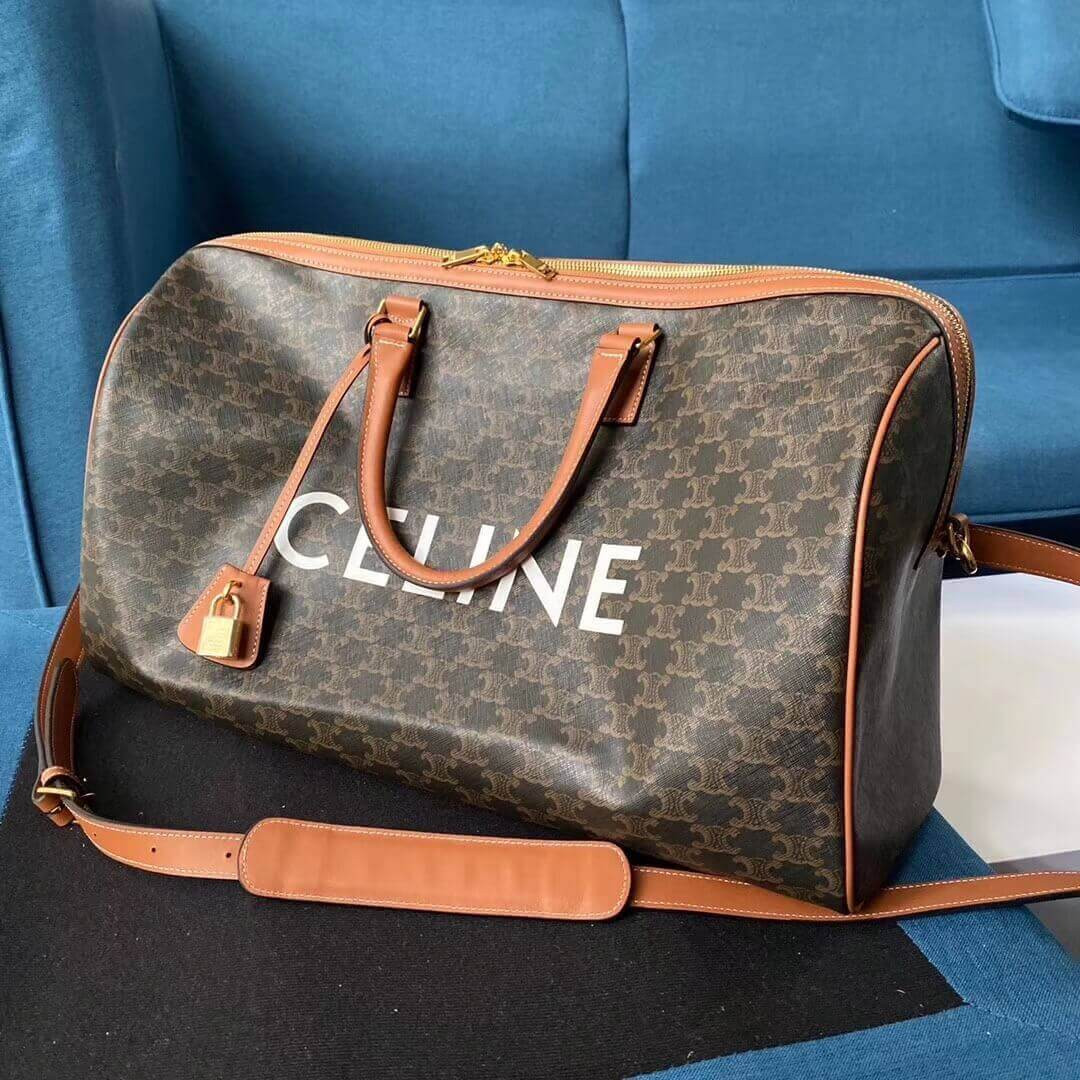 Celine Large Voyage Bag In Triomphe Canvas 191472