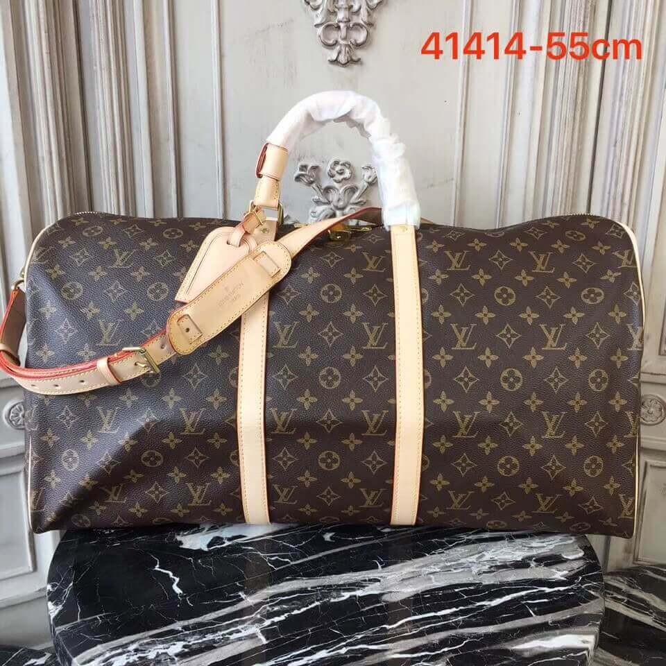 Louis Vuitton Monogram Canvas Keepall Bandouliere 55 M41414