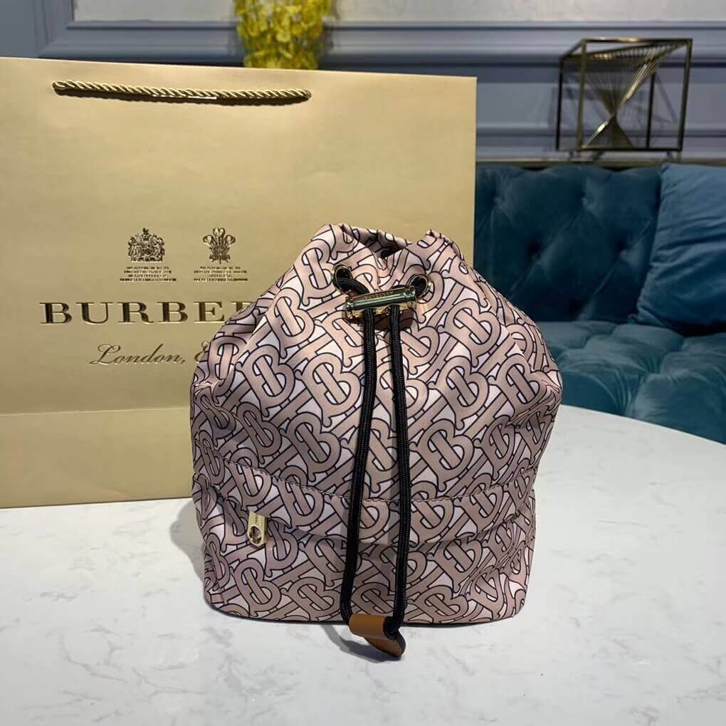 Burberry Monogram Print Nylon Drawcord Pouch 80161951