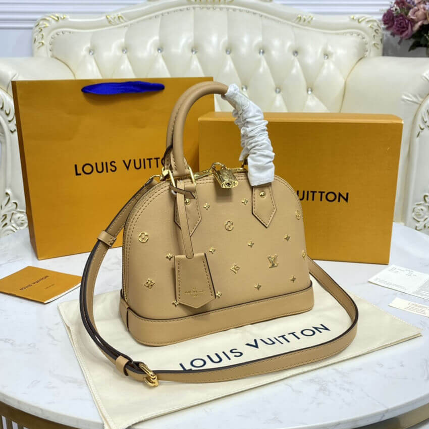 Louis Vuitton Alma BB Monogram Metal in Beige M58638