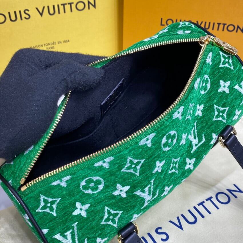 Louis Vuitton Monogram Jacquard Velvet Papillon Bag M46206 Green