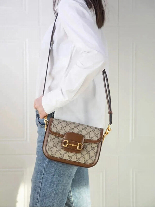 Gucci Horsebit 1955 Mini Bag in GG Supreme 658574