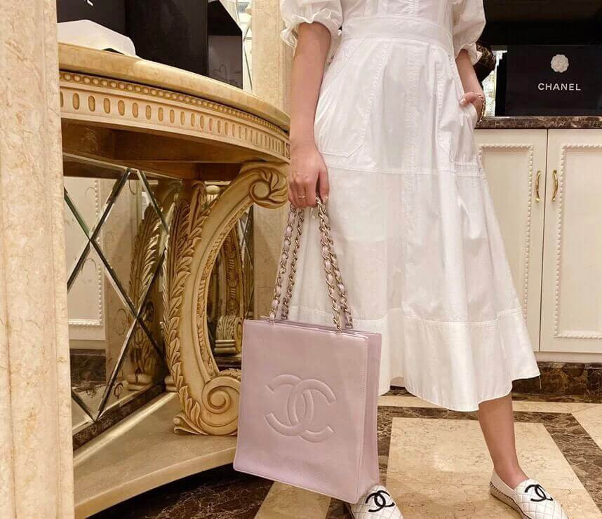 Chanel Shiny Aged Calfskin Shopping Bag AS1945