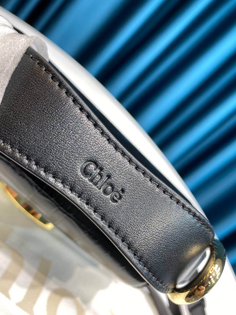 Chloe C Mini Bag In Embossed Croco A873