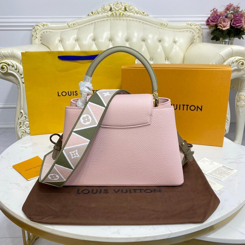 Louis Vuitton Capucines MM M59020 Rose/Beige