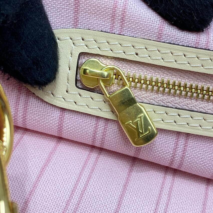 Louis Vuitton Damier Azur Neverfull MM N45295 Pink