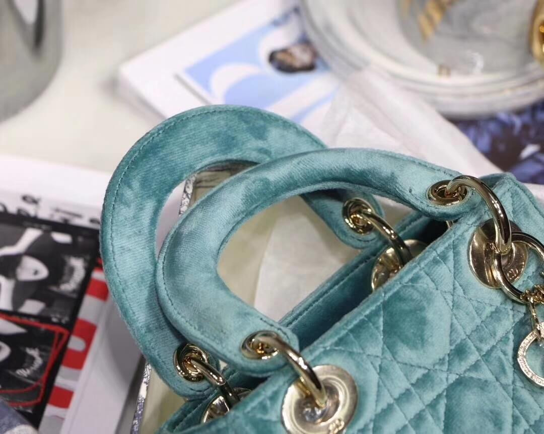 Christian Dior Velvet Mini Lady Dior Bag M505S