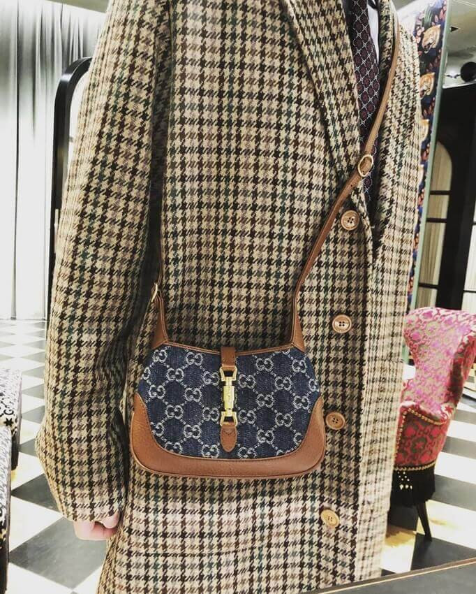 Gucci Denim Jackie 1961 Mini Shoulder Bag 637092