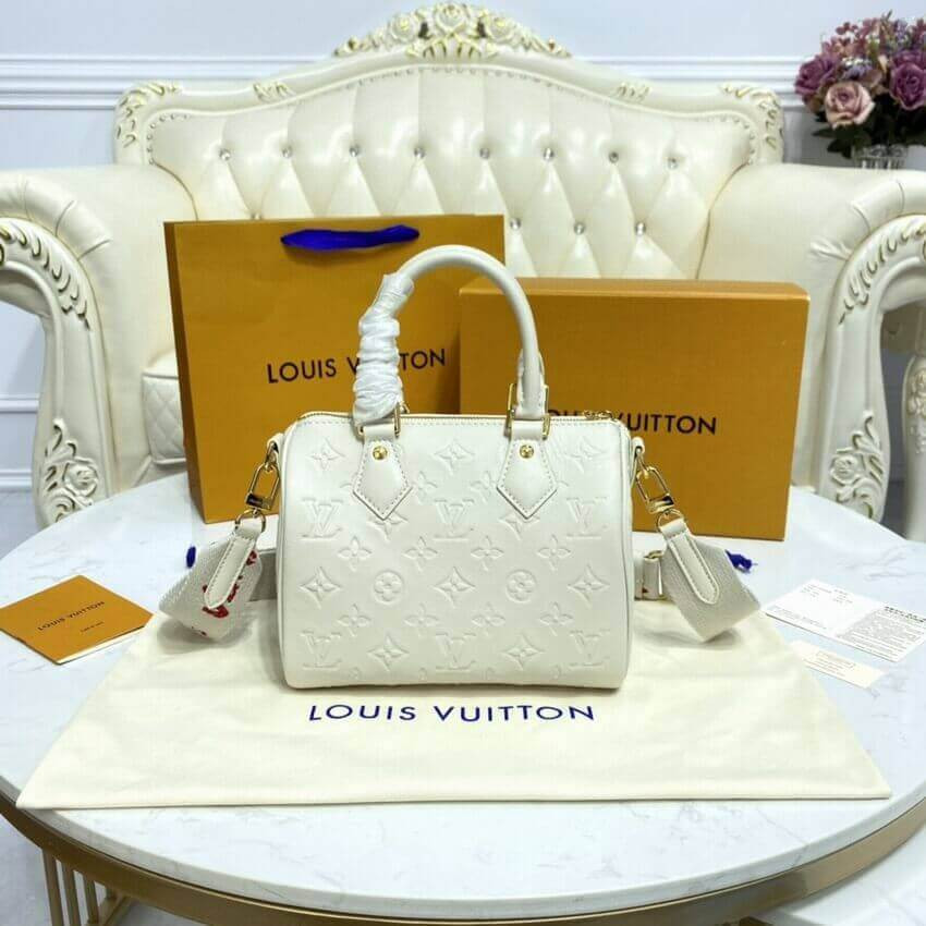 Louis Vuitton Speedy Bandoulière 22 M58631 in Ivory