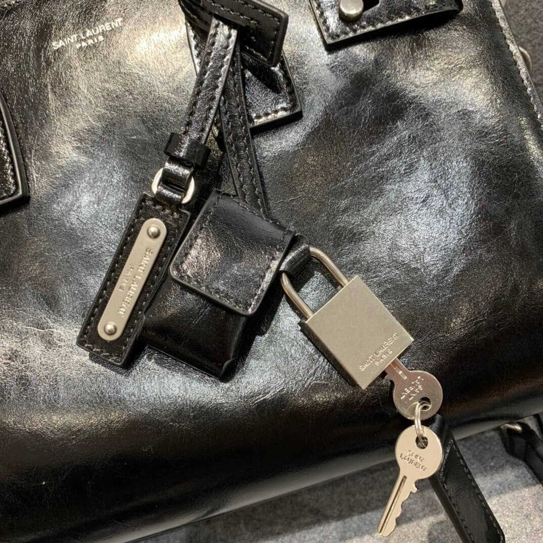 Saint Laurent Baby Sac De Jour Souple Duffle Bag In Moroder Leather 491715