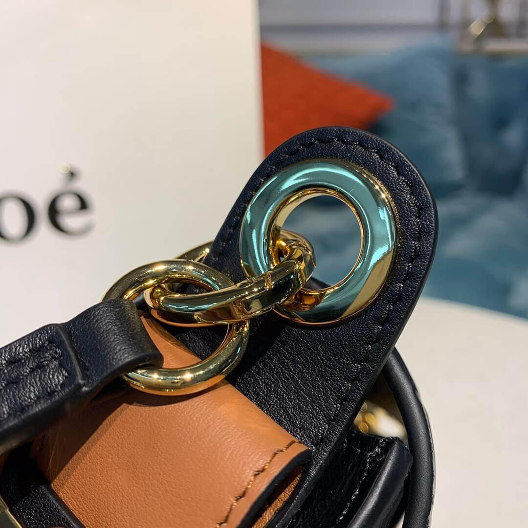 Chloe Small Tess Bag In Embossed Croco A876