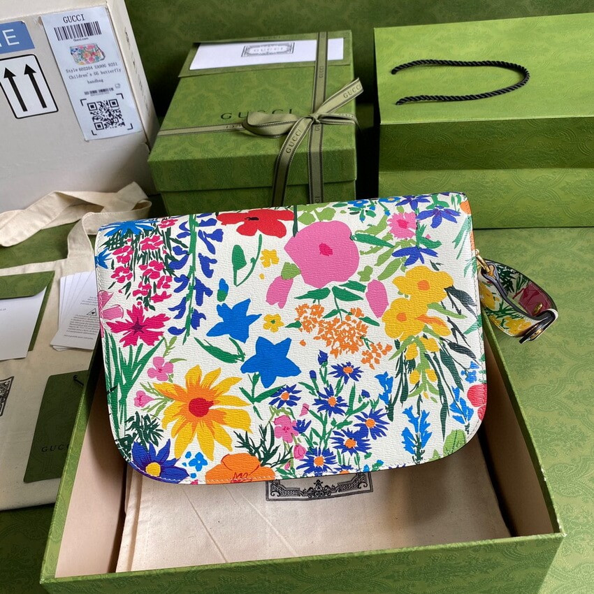 Gucci Horsebit 1955 Small Bag 602204 in Ken Scott Print