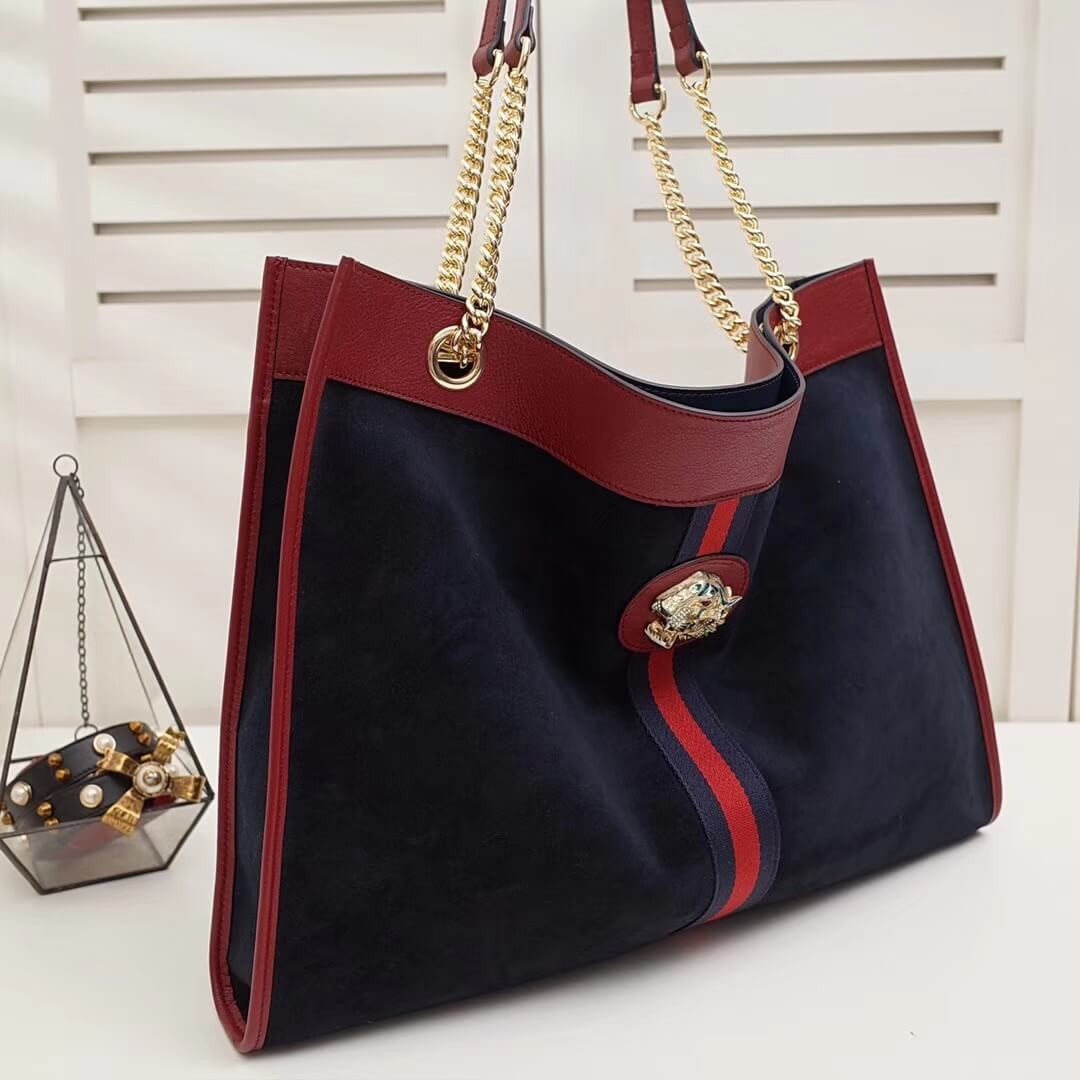 Gucci Suede Rajah Large Tote 537219