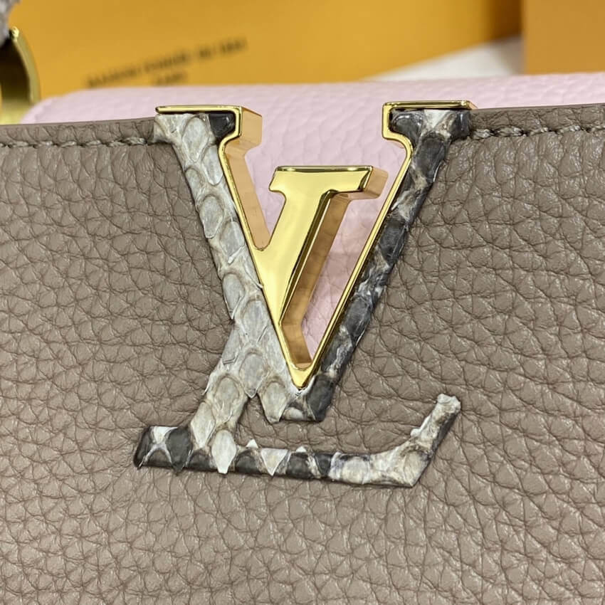Louis Vuitton Taurillon Leather and Python Capucines BB M57539