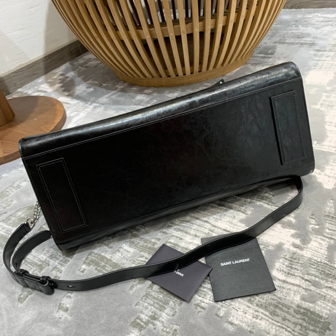 Saint Laurent Sac De Jour Souple 36 Duffle Bag In Moroder Leather 491714