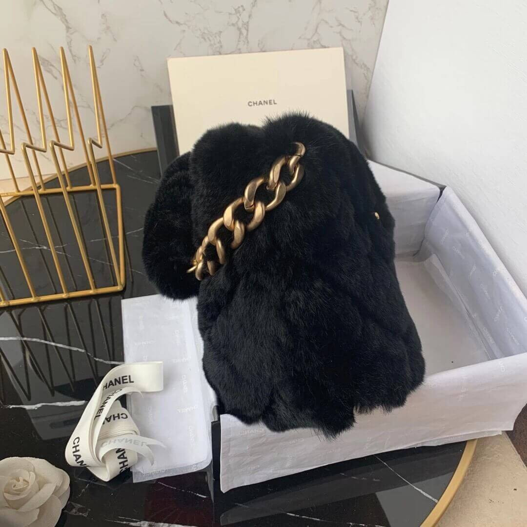 Chanel Shearling Lambskin Bucket Bag AS2241