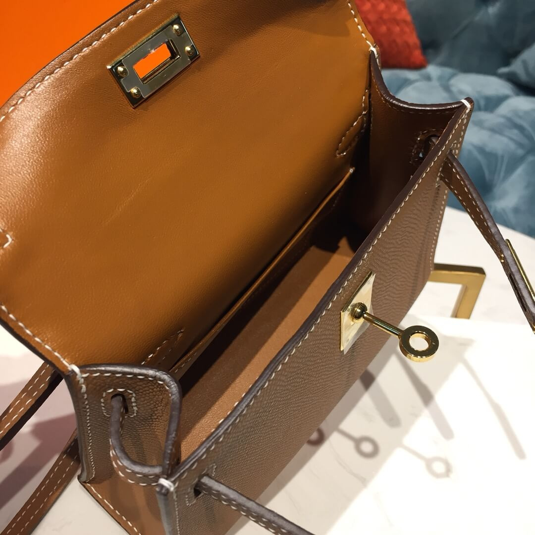 Hermes Kelly Bag 19cm in Epsom Leather