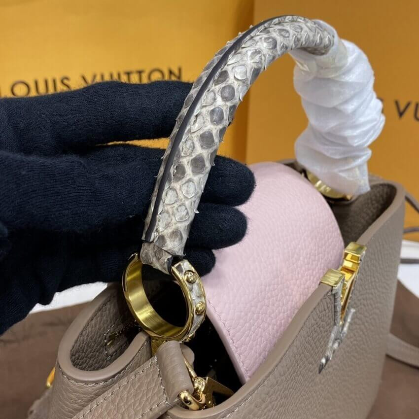 Louis Vuitton Taurillon Leather and Python Capucines BB M57539