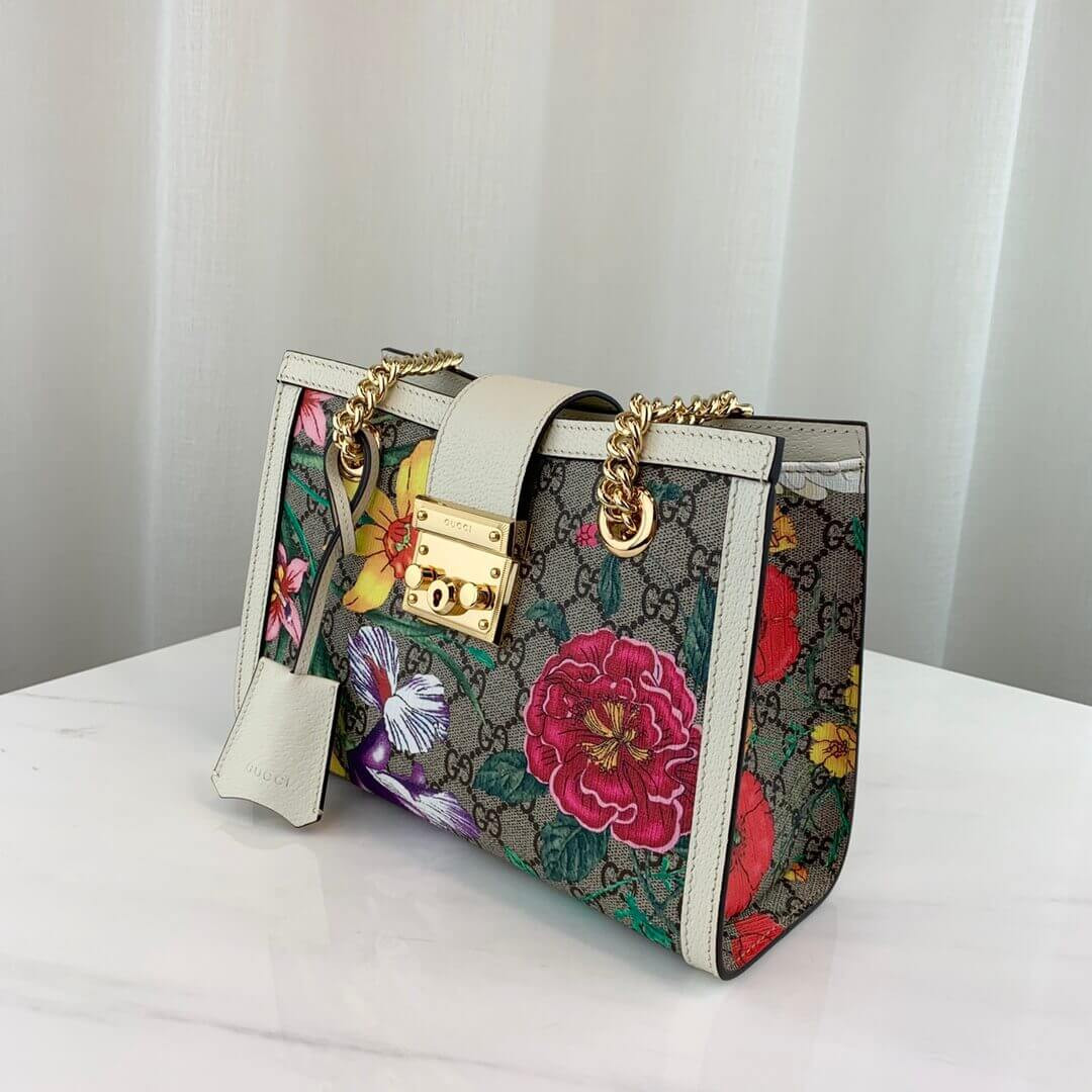 Gucci Padlock GG Flora Small Shoulder Bag 498156
