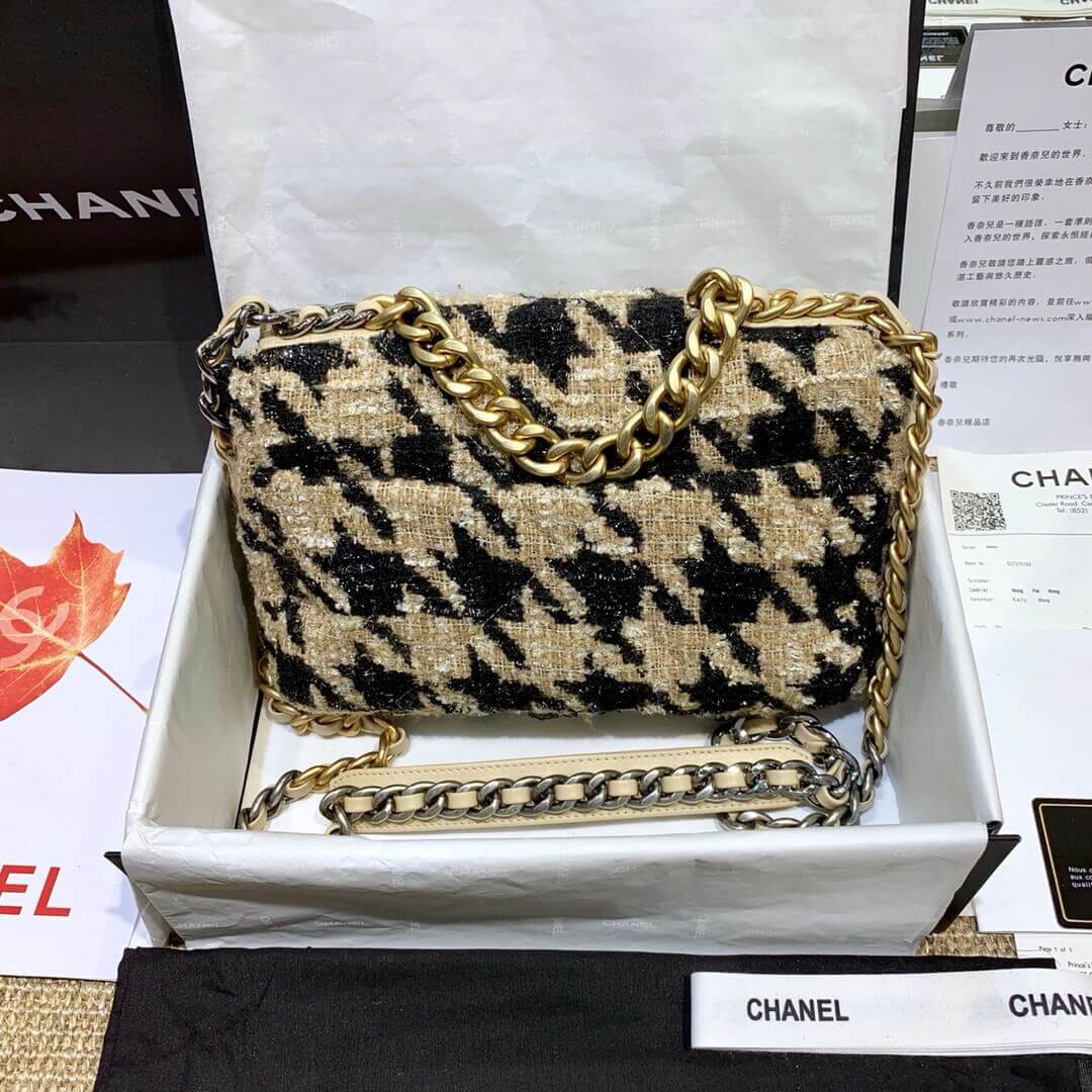 Chanel 19 Tweed Maxi Flap Bag AS1160
