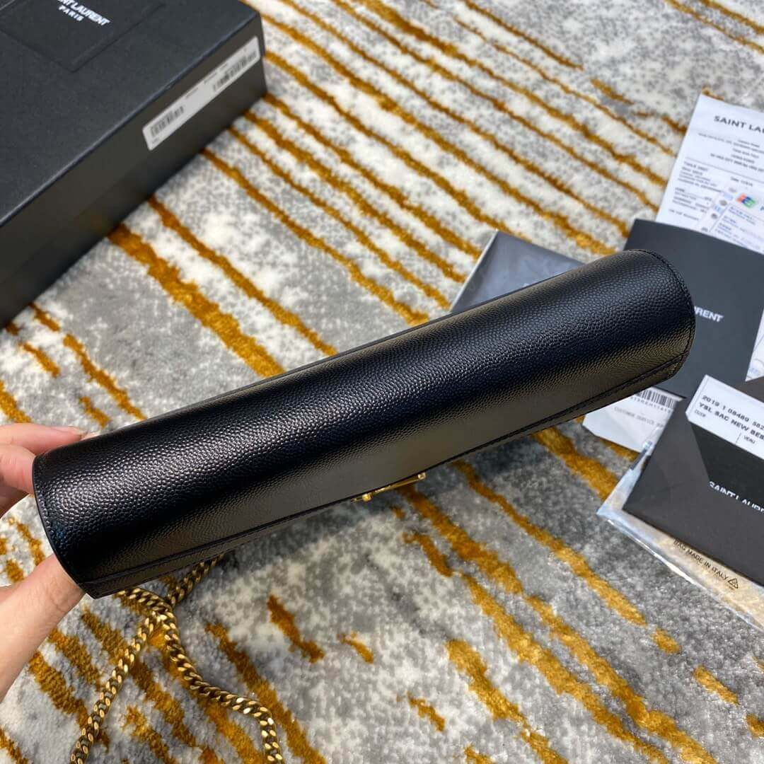 YSL Saint Laurent Cassandra Wallet On Chain In Grain Leather 582334