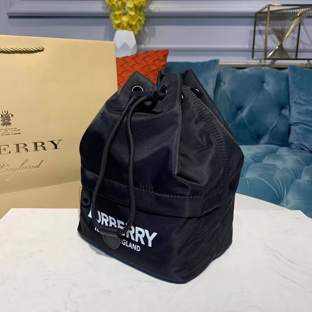 Burberry Logo Print Nylon Drawcord Pouch 80150451
