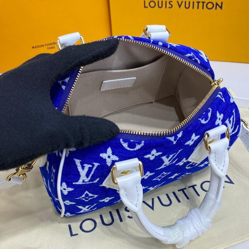 Louis Vuitton Monogram Jacquard Velvet Speedy Bandouliere 20 M20751