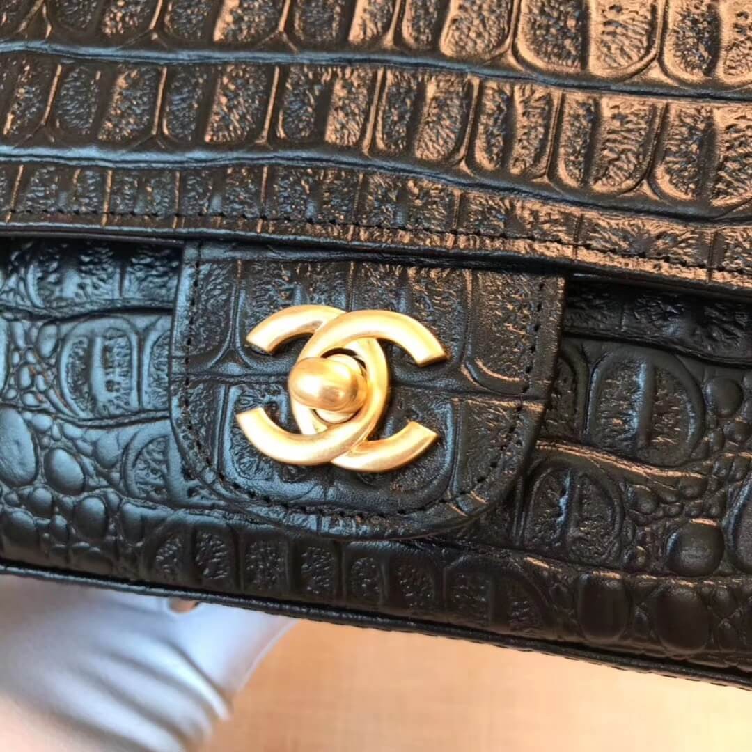Chanel Alligator Flap Classic Bag 1116