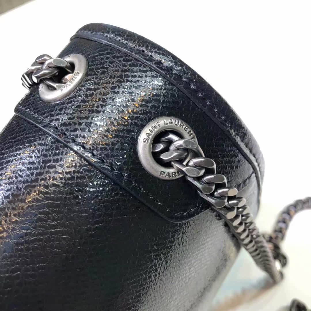 Saint Laurent Niki Baby In Metallic Leather 533039