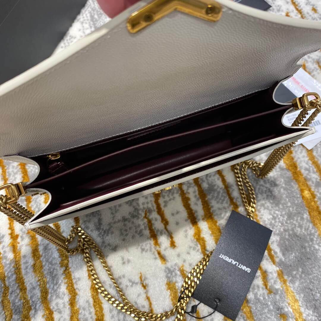 YSL Saint Laurent Cassandra Monogram Clasp Bag In Grain Leather 532750