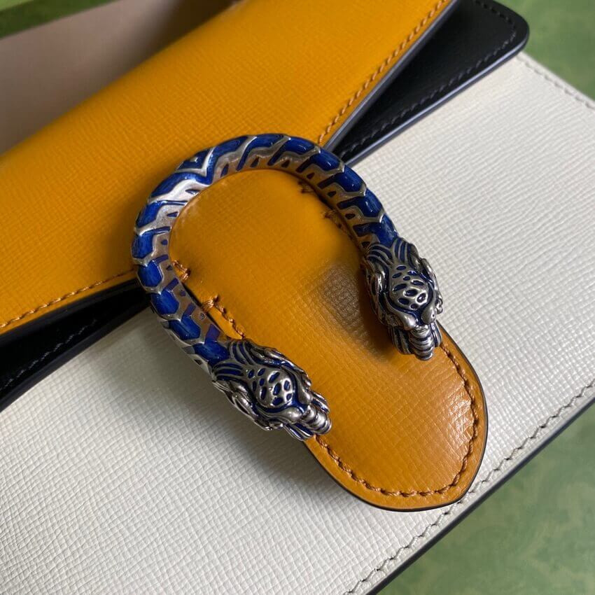 Gucci Dionysus Mini Bag 421970 Orange White Leather
