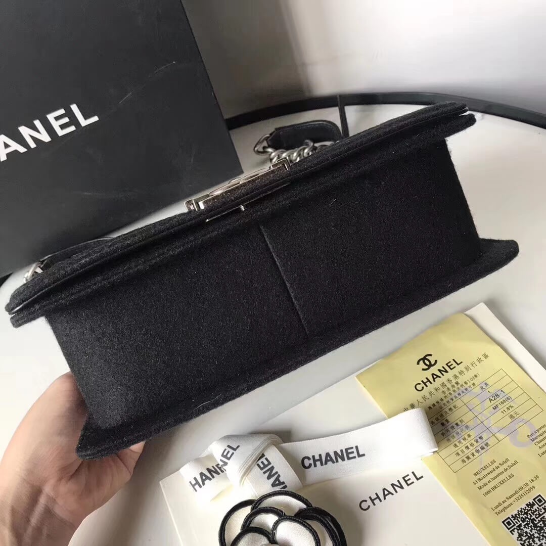 Chanel Wool Boy Chanel Handbag A67086