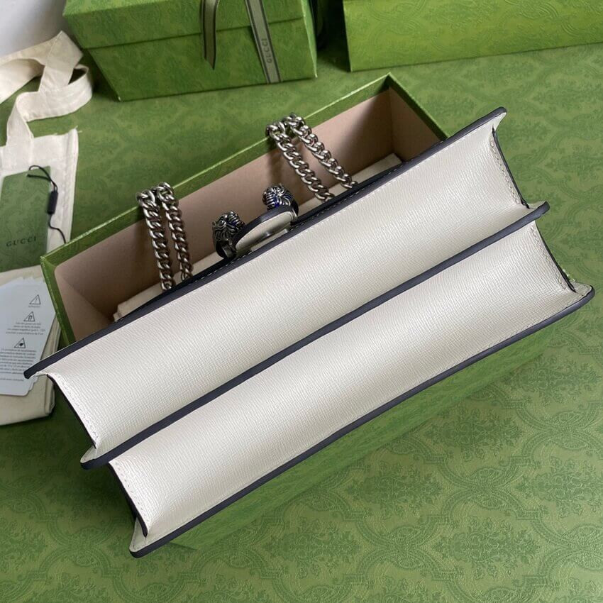 Gucci Dionysus Small Shoulder Bag 400249 Orange White Leather