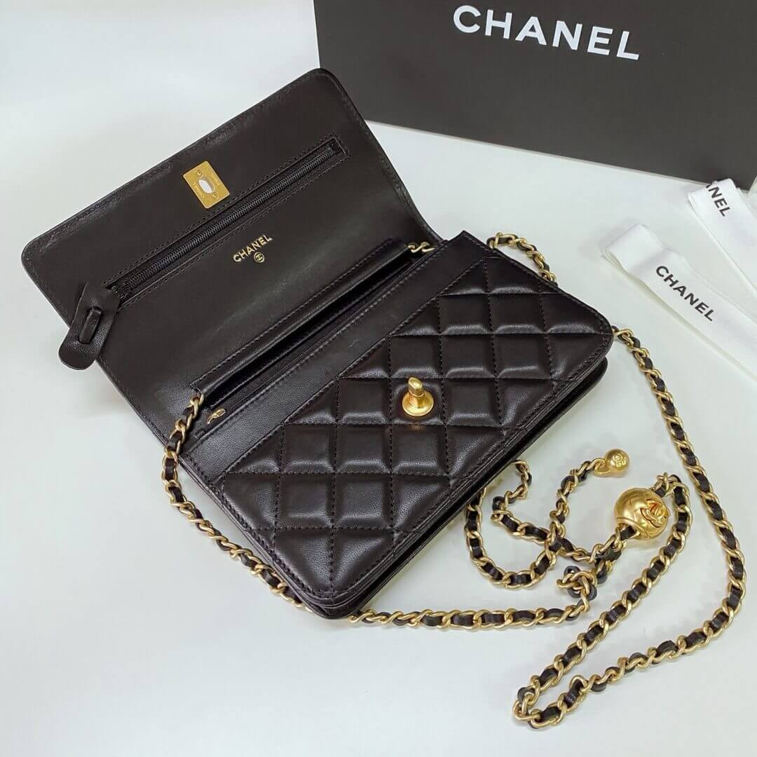 Chanel WOC With CC Details On Strap AP1450 in Lambskin