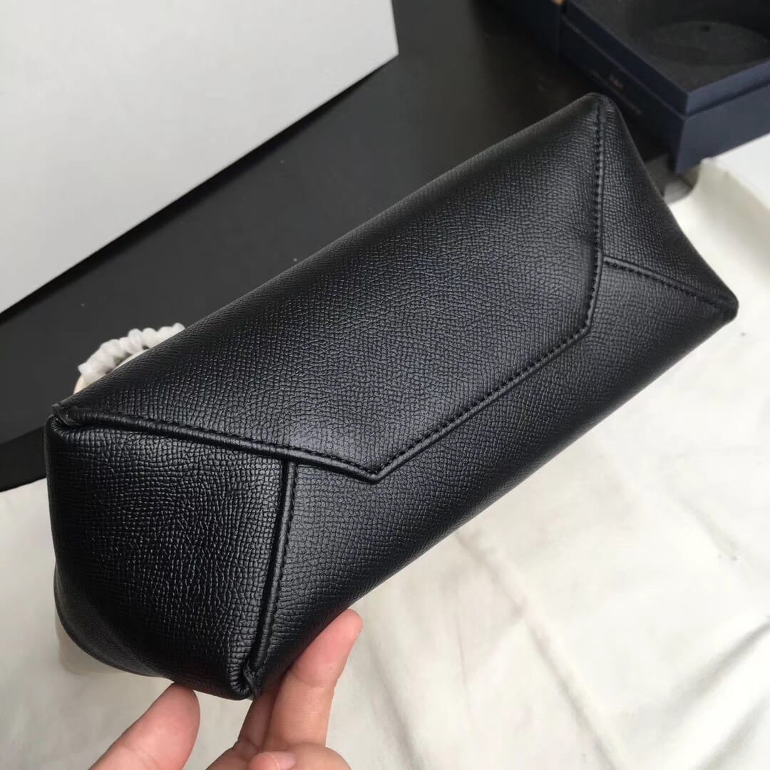 Celine Small Cabas In Grained Calfskin 189813 White/Black